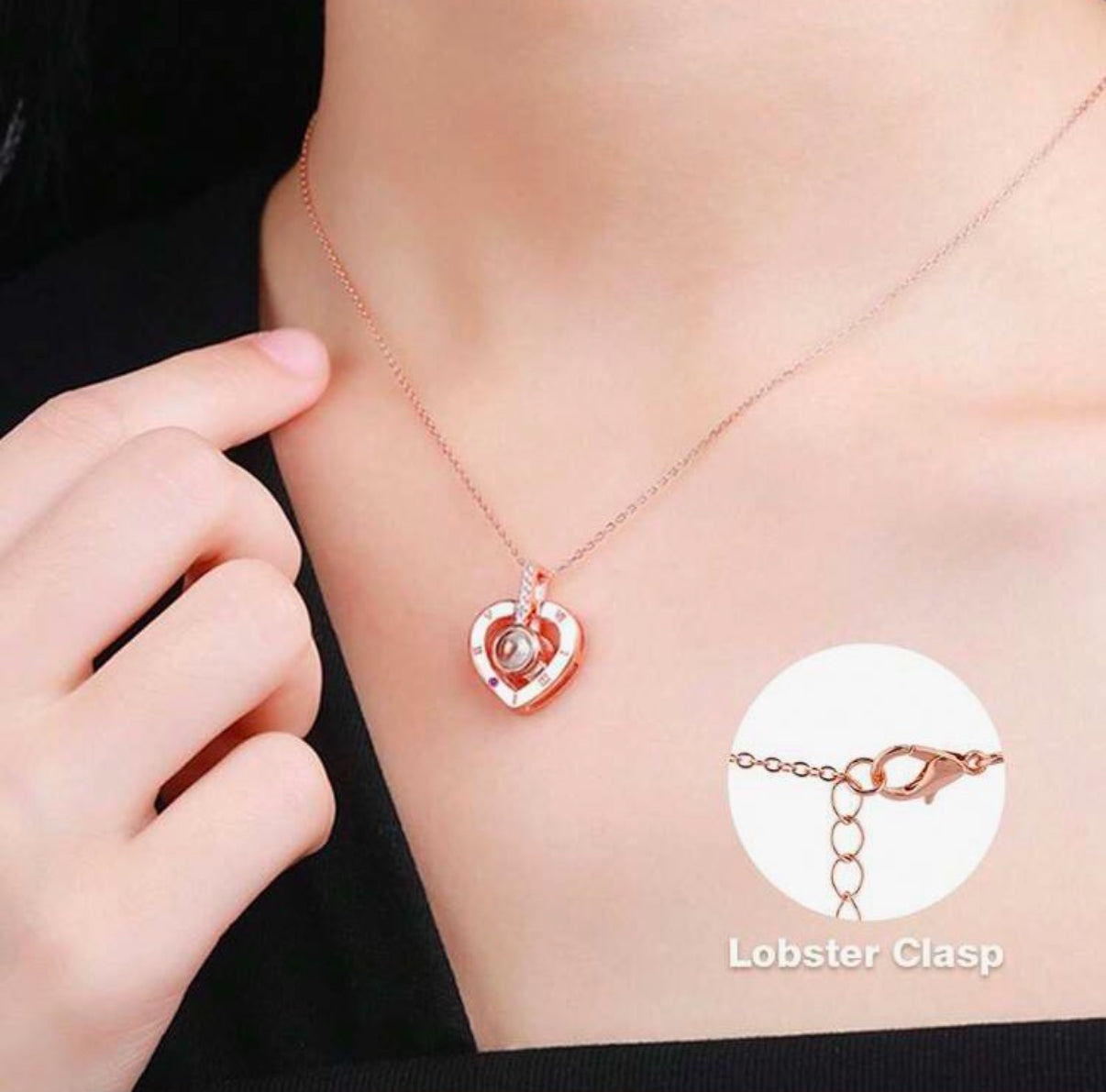Estuche con rosa y collar ER2
