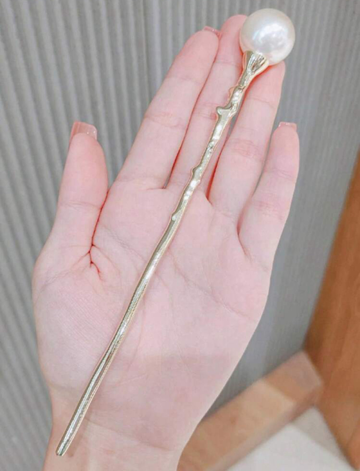 Palito para el cabello dorado X2